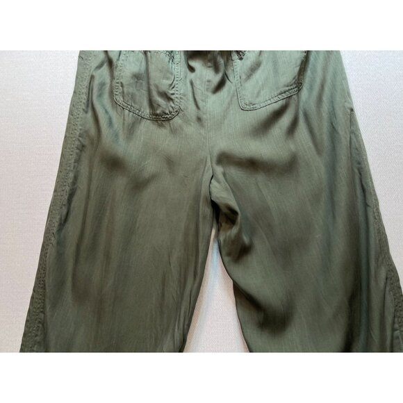 Knox Rose Women's Pull On Casual Pants Tie Waist Size XL Olive Green Pockets - Picture 9 of 10